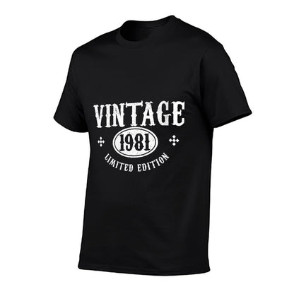 Womens 40th Birthday Gift Funny Vintage 1981 Limited Edition  Summer-ready Fabric T-Shirt