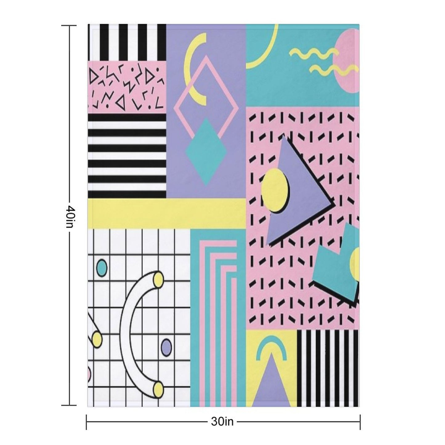 Memphis Pattern 25 - Retro 90s  80s Throw Blanket