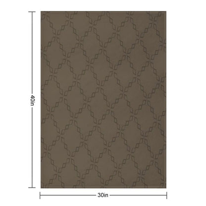 Circle Chain of Gray Mixed with Light Brown Throw Blanket