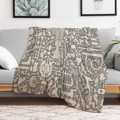 The Winter Tombs - A Massive Dungeon Complex by Dyson Logos Throw Blanket