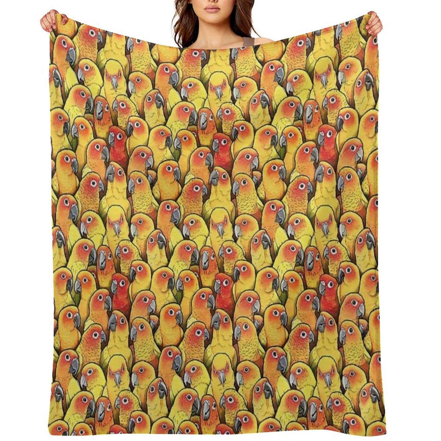 Sun Conures Throw Blanket