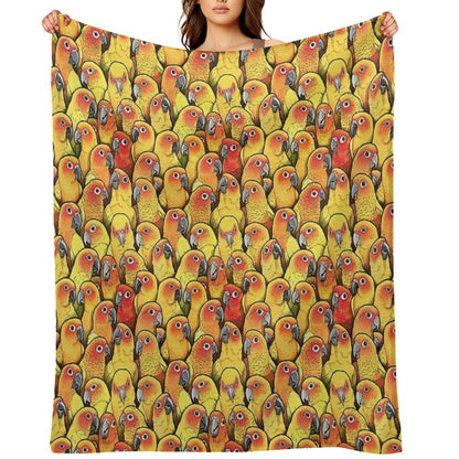 Sun Conures Throw Blanket
