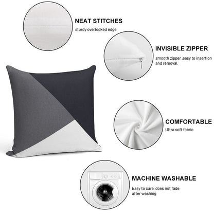 Grey Geometric Triangle Soft Multiple Sizes Throw Pillow