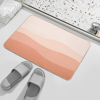 Peachy Ombre Dunes Bath Mat