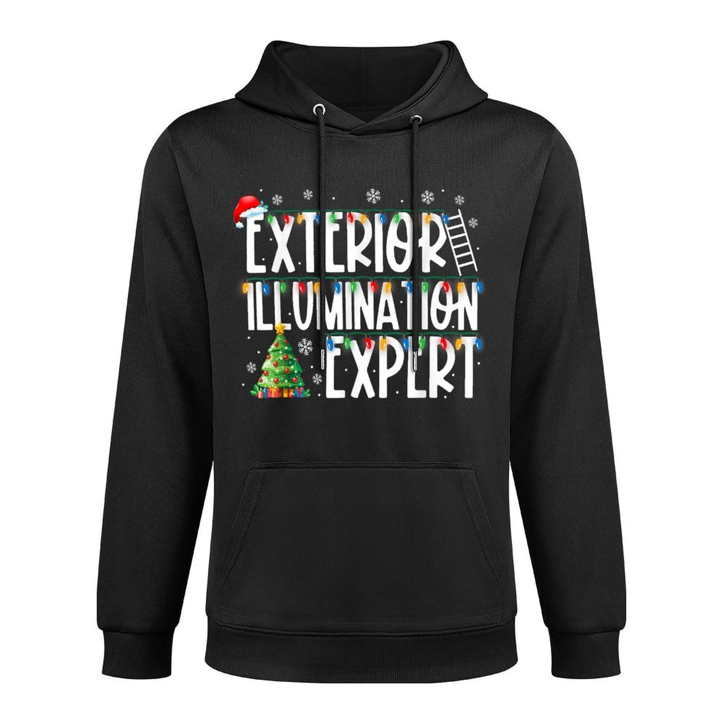 Exterior Illumination Expert Christmas Light Xmas Lights Medium-Weight Fabric Hoodie