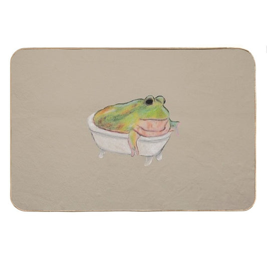 Frog in A Bathtub Bath Mat
