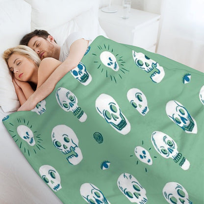 Pattern of Skulls Throw Blanket