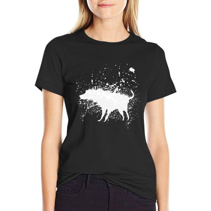 Banksy Splash Dog  Oversized Silhouette T-Shirt