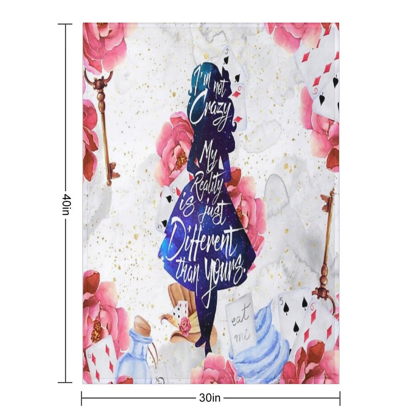 Alice - I'm Not Crazy Throw Blanket