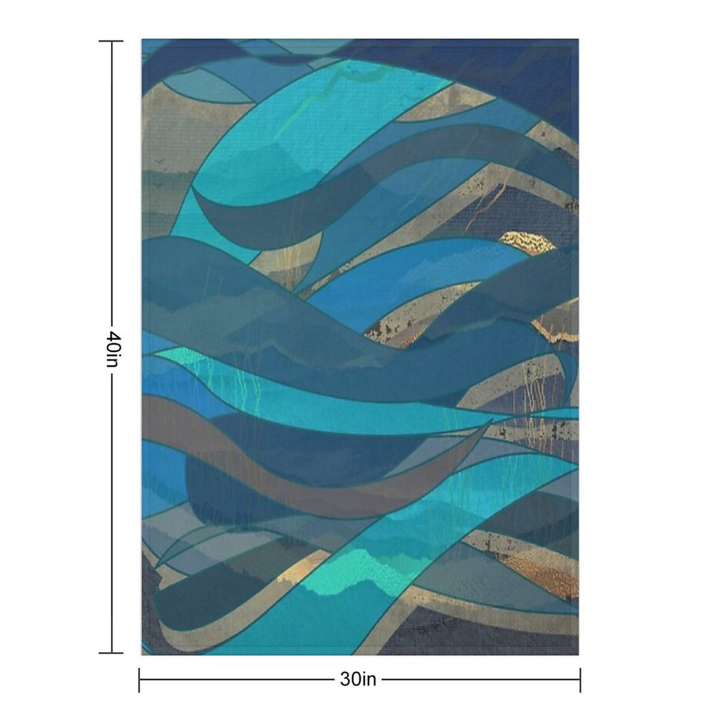 Magical Fantasy Ocean Scene for Wild Open Water Swimming, Deep Sea Divers.  Caroline Laursen Original Throw Blanket