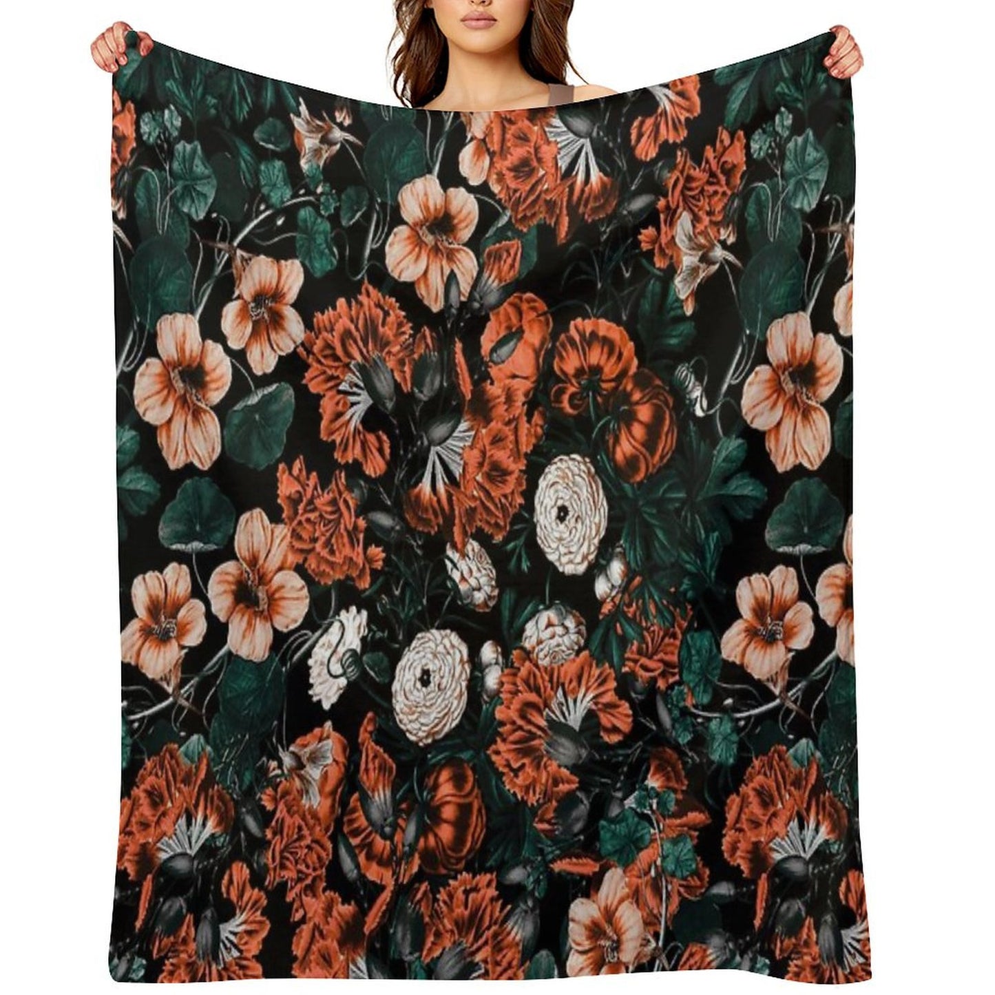NIGHT FOREST XVII-A Throw Blanket