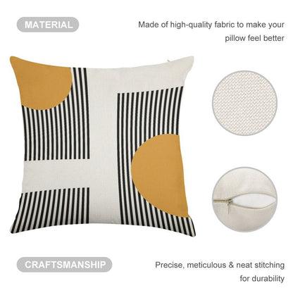 Bauhaus #16 Linen Throw Pillow Cover