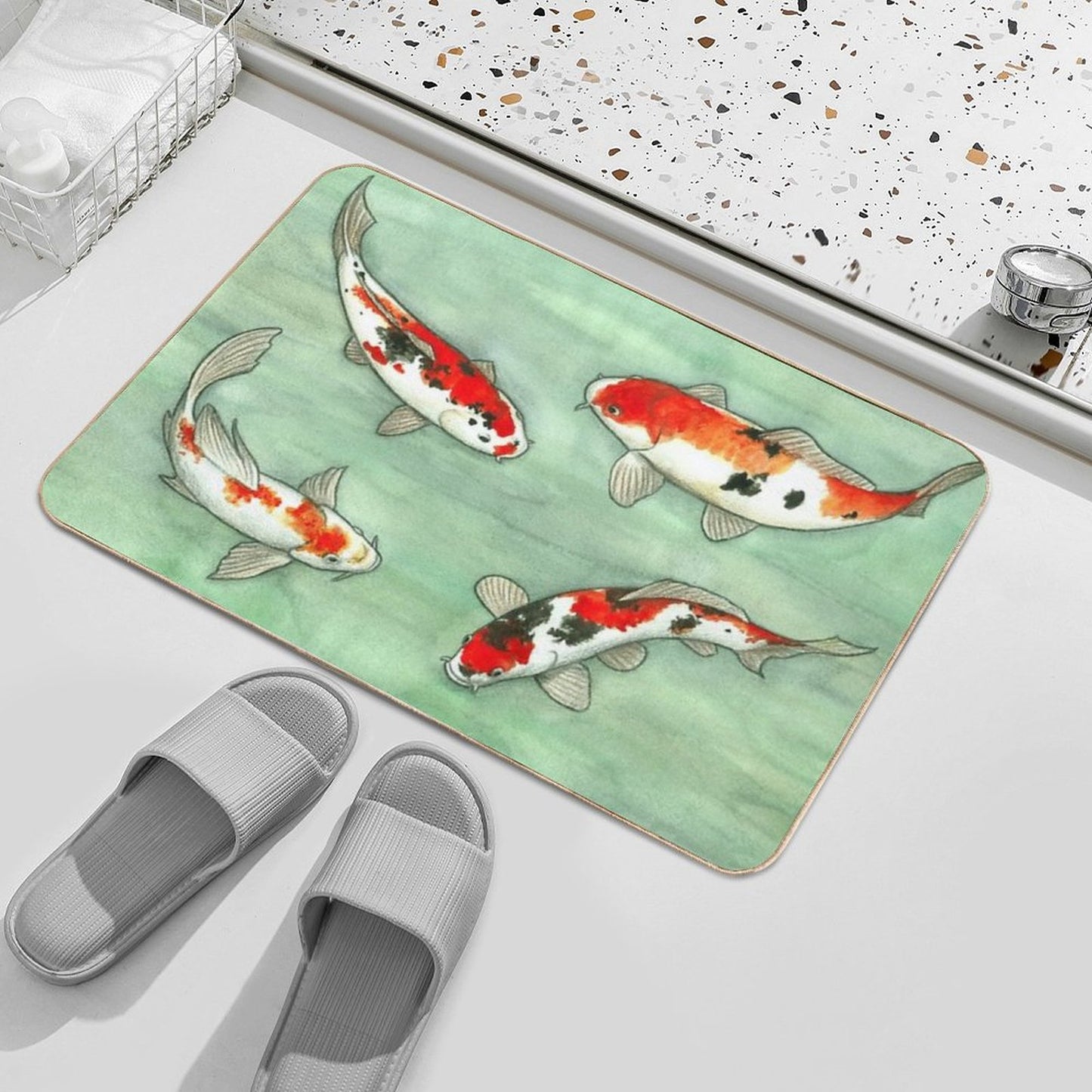 La Ronde Des Carpes Koi Bath Mat
