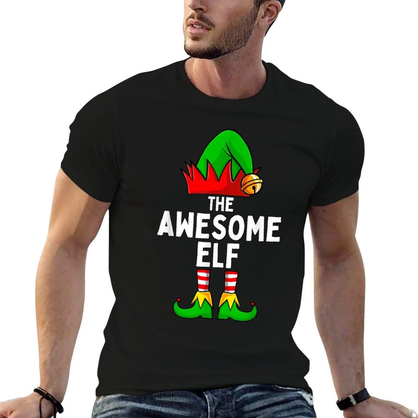 Awesome Elf Matching Family Christmas  Trendy Pattern T-Shirt