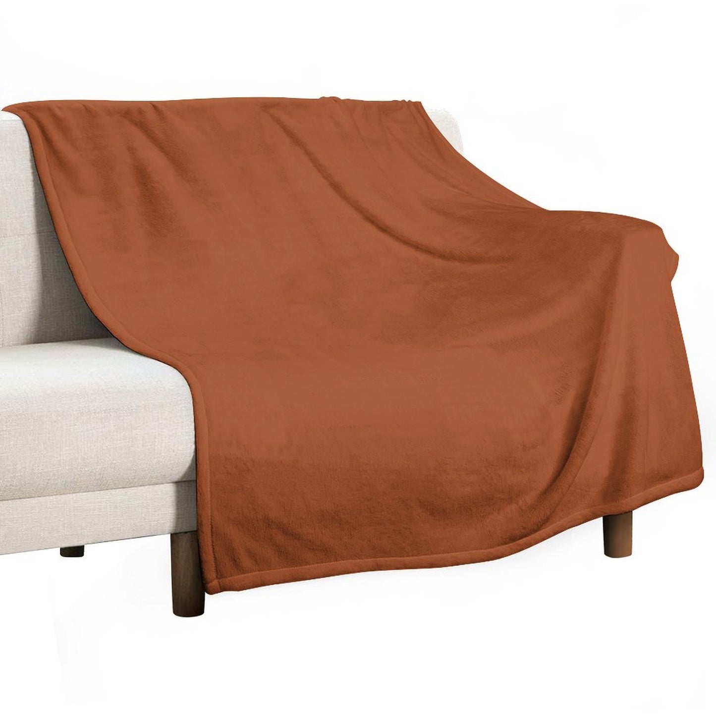 Rust Orange Brown Throw Blanket