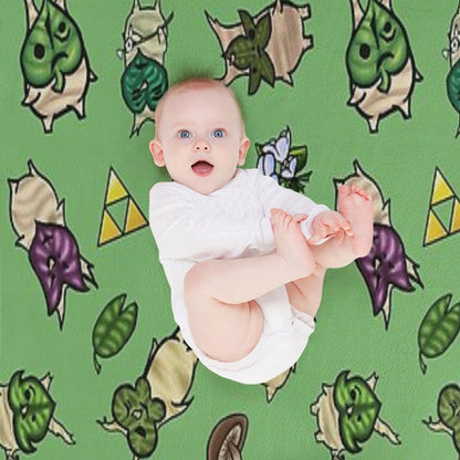 Korok Repeating Pattern (Light Green) Throw Blanket
