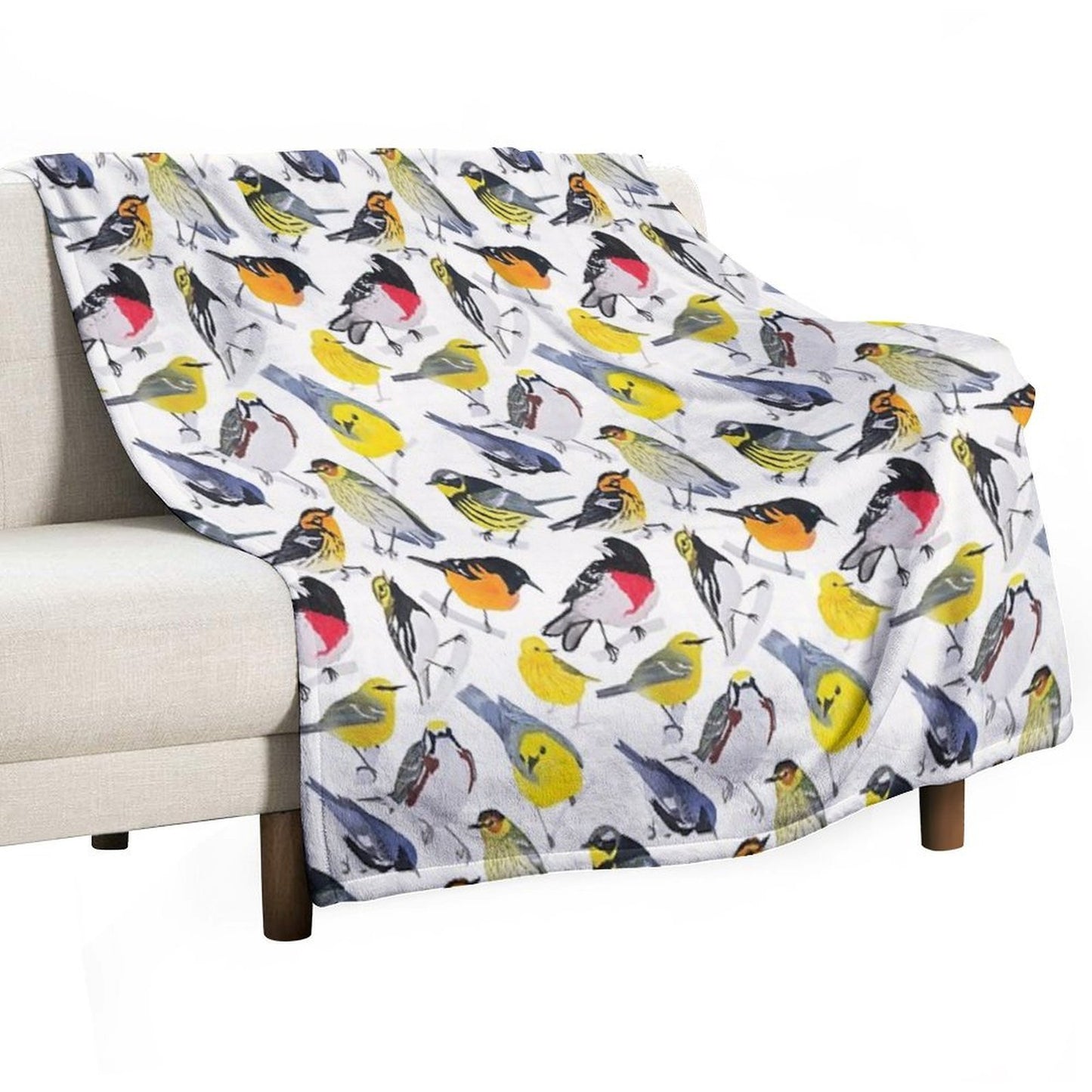 Springtime Birds Throw Blanket