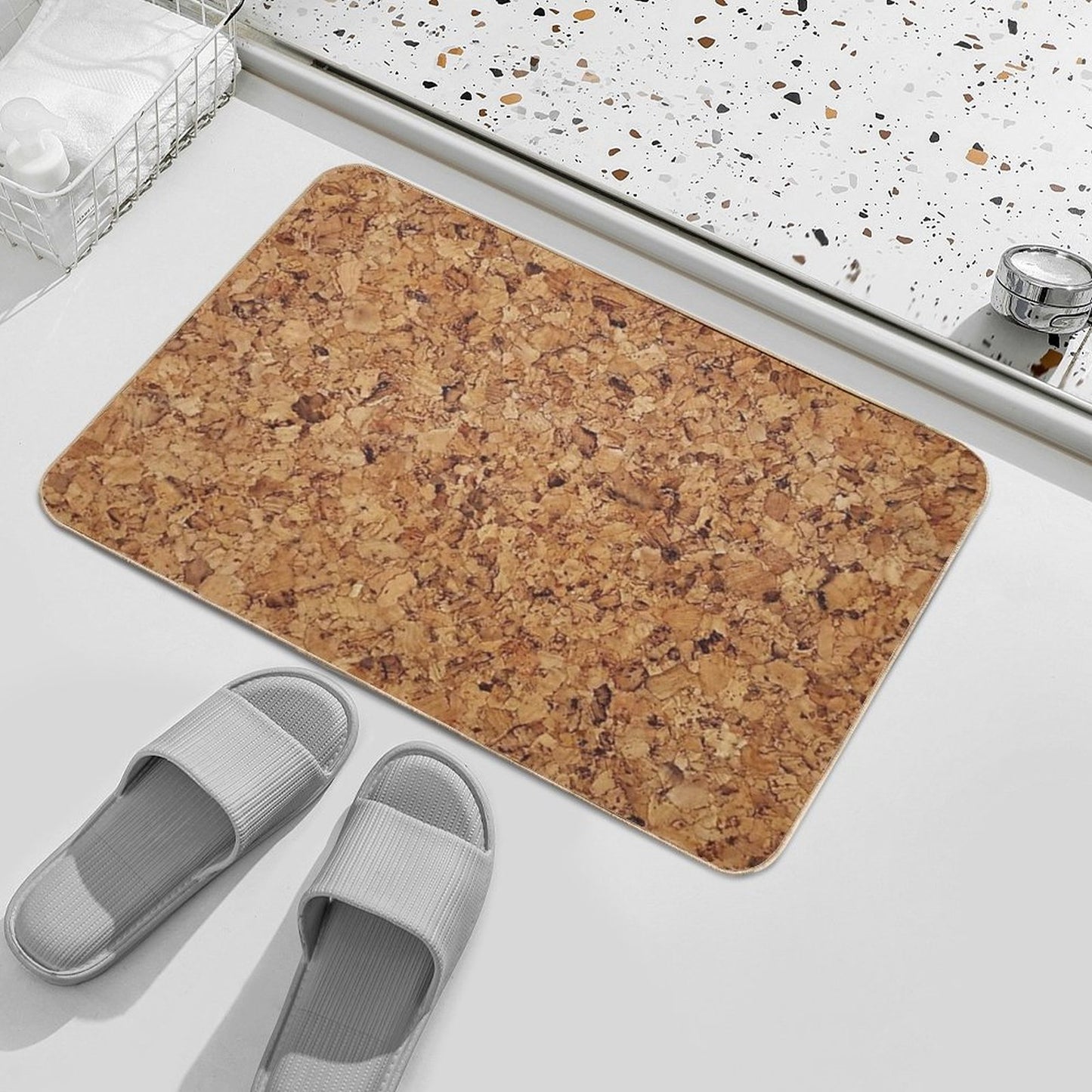 Cork Texture Bath Mat