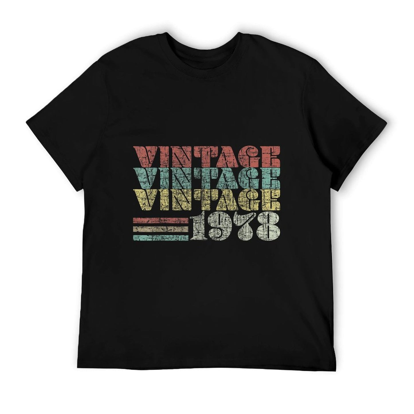 40th Birthdays Women Men Vintage  Heathered Texture T-Shirt