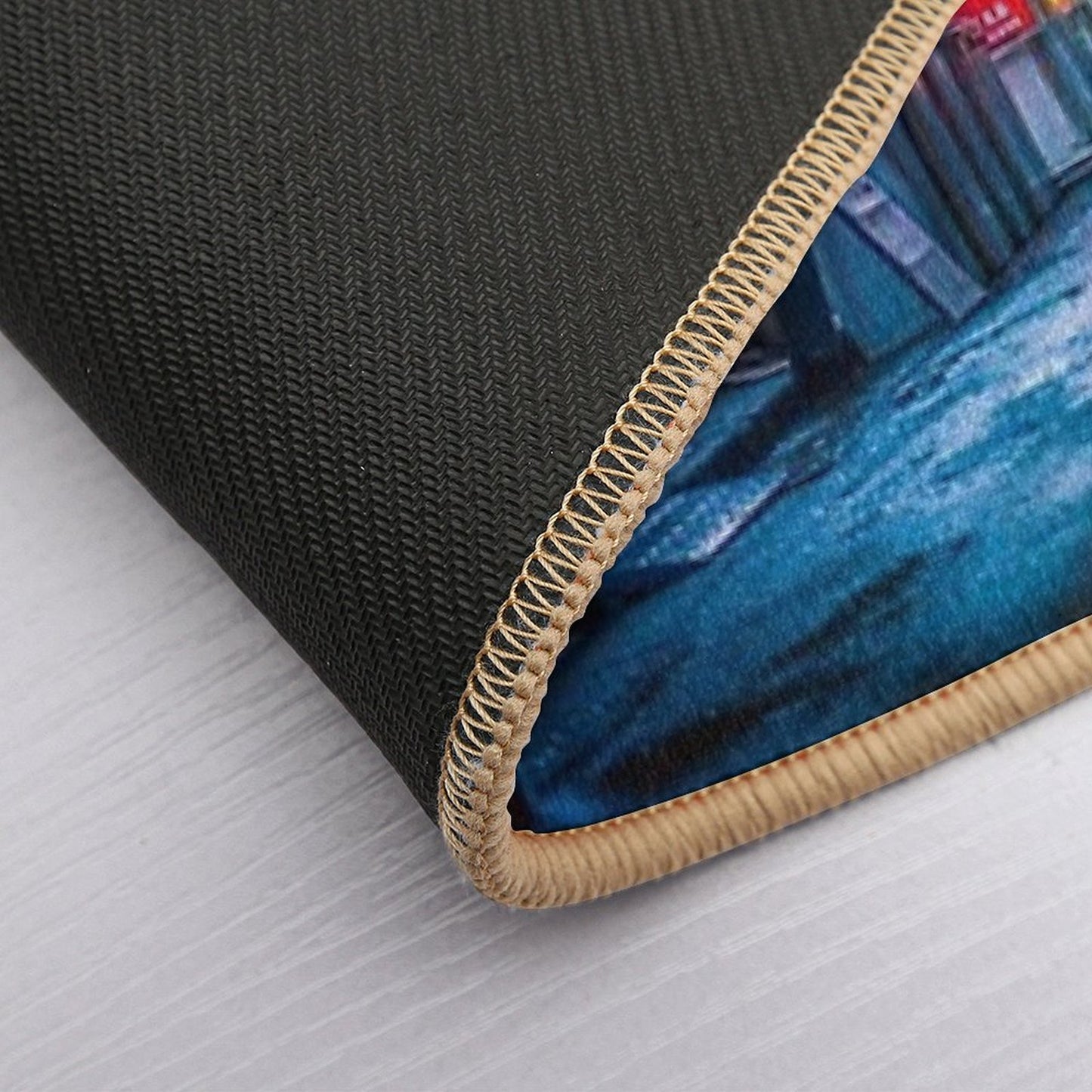Heavy Rain Over Neo Tokyo Bath Mat