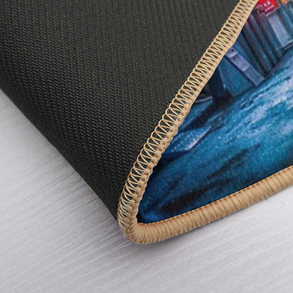Heavy Rain Over Neo Tokyo Bath Mat