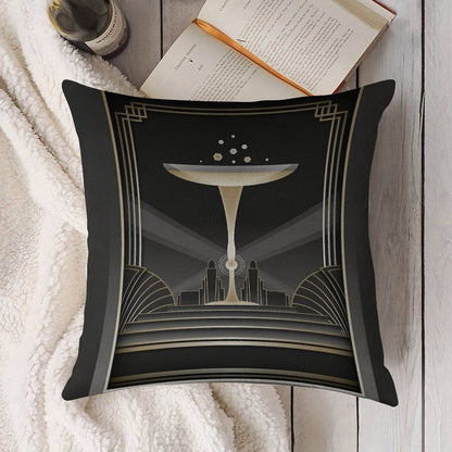 Art Deco Design VI Linen Throw Pillow Cover