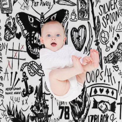 Tattoos Collage Throw Blanket