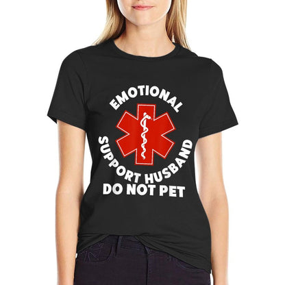 Emotional Support Husband Do Not Pet Funny  Soft T-Shirt