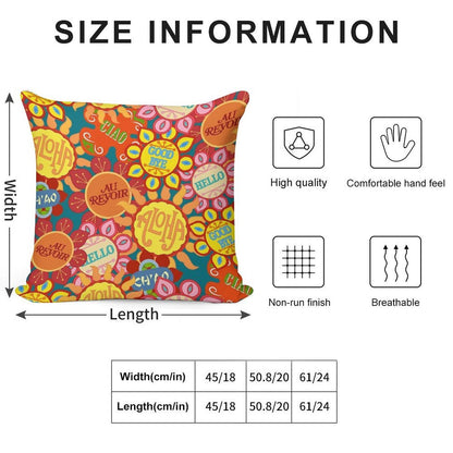 It's A Small World Flowers (original) Soft Fade-Resistant Throw Pillow