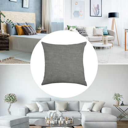 ██ Rough Concrete Gray Linen Throw Pillow Cover