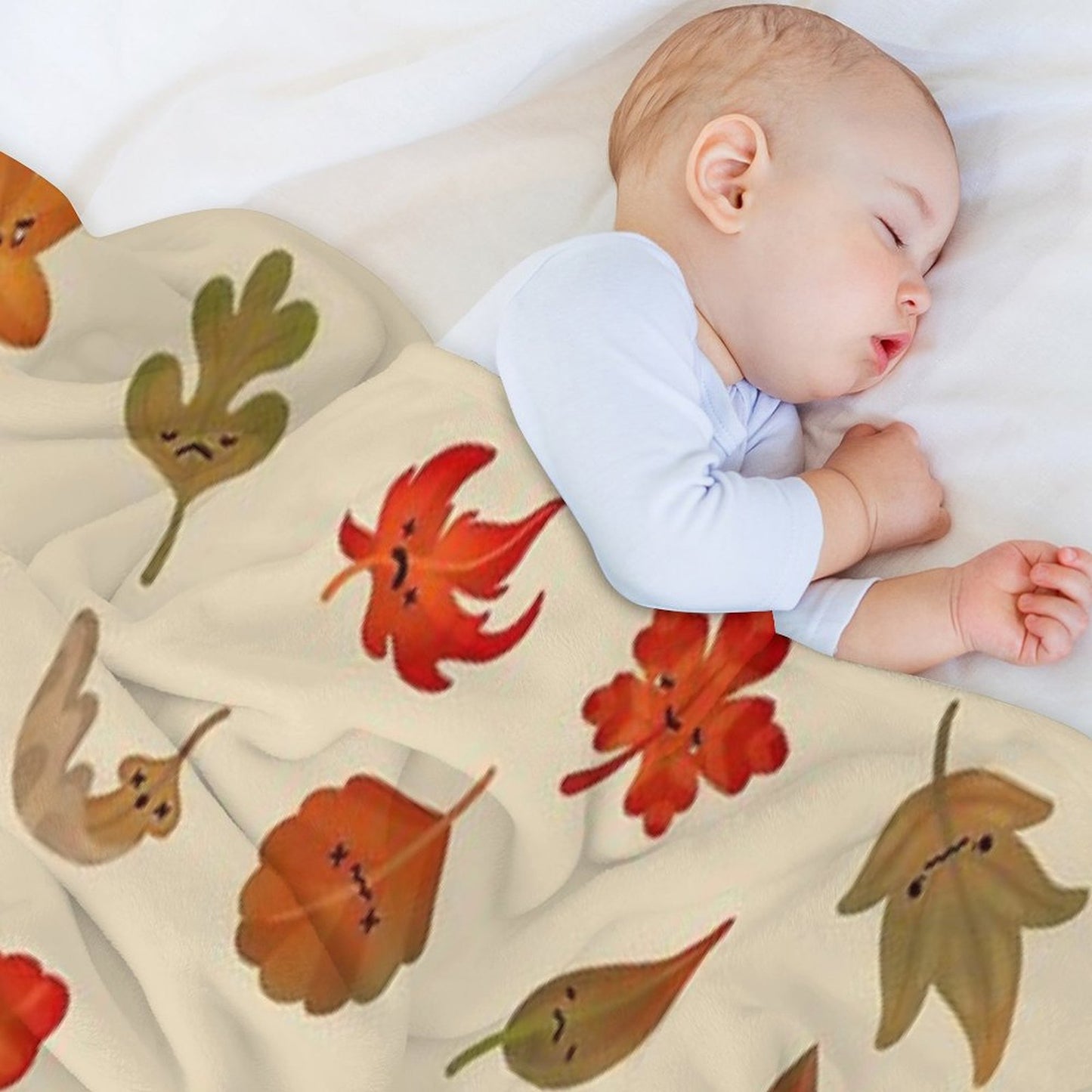 Sad Fallen Leaves Throw Blanket