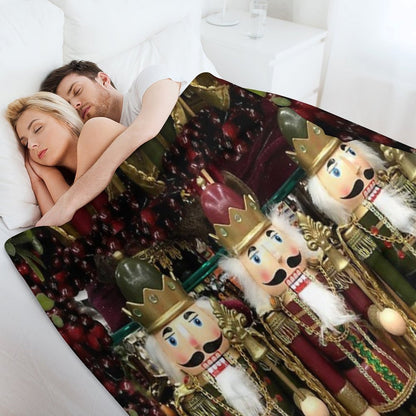 Christmas Nutcracker Trio Throw Blanket