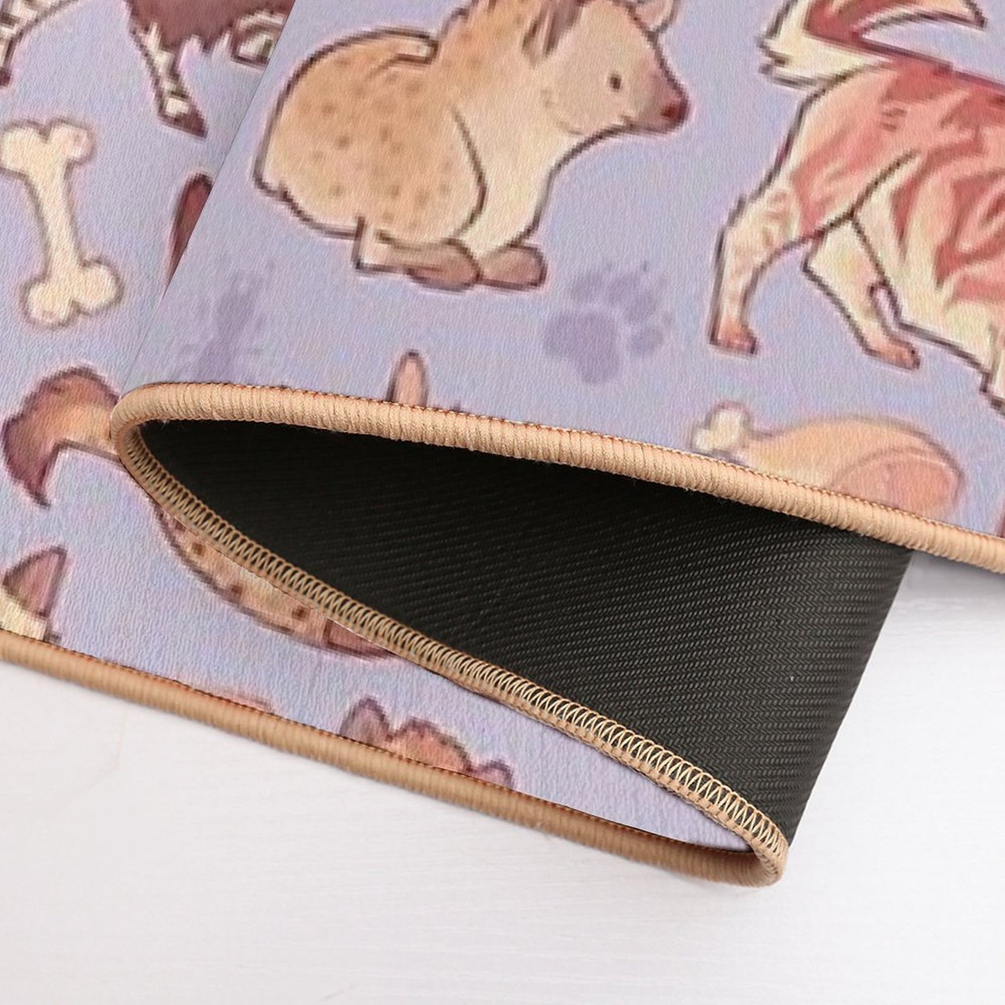 Hyenas in Lavender  Multi-Purpose Bath Mat