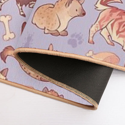 Hyenas in Lavender  Multi-Purpose Bath Mat