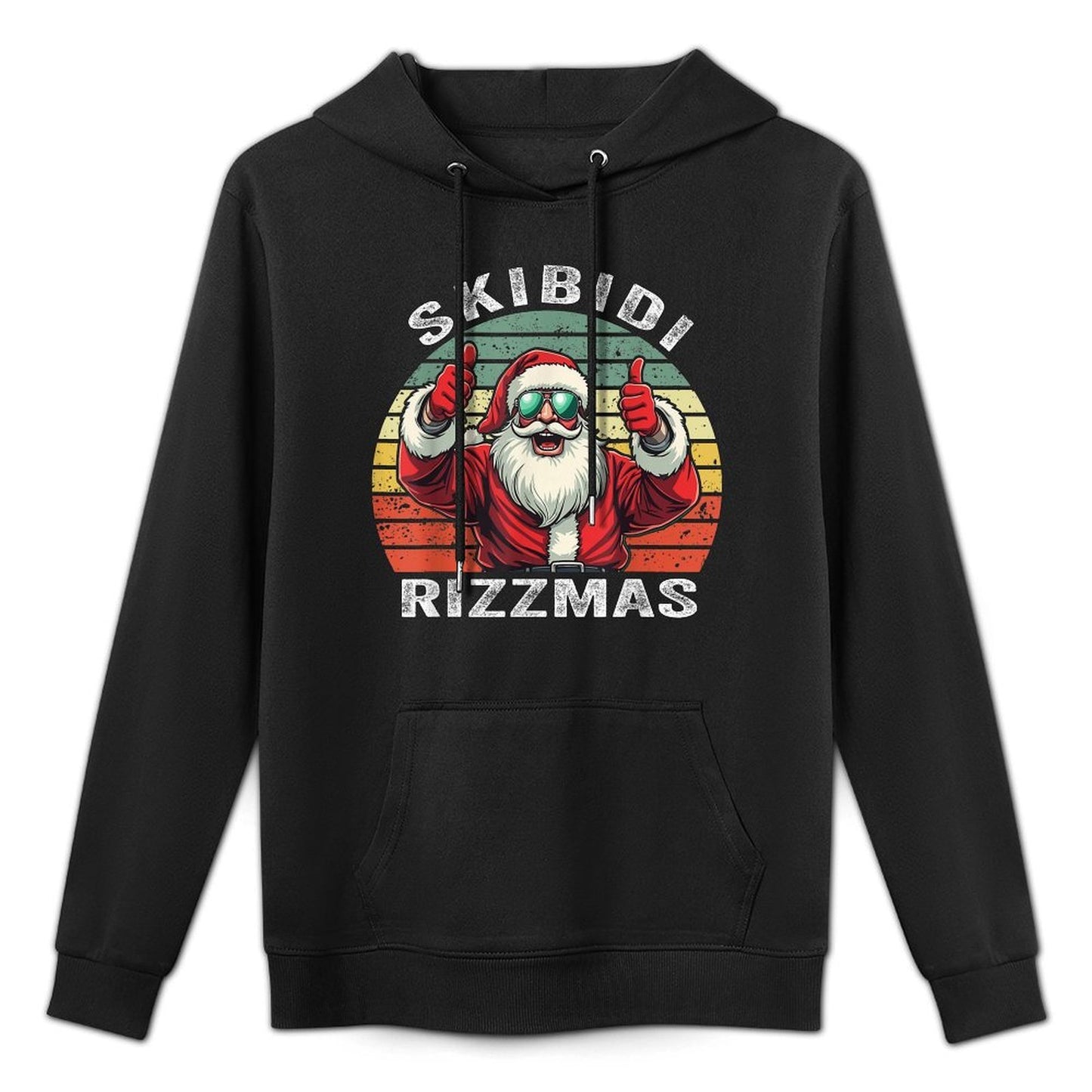 Skibidi Rizzmas Christmas Rizz Santa Claus Charisma Kid Cool Machine Washable Hoodie