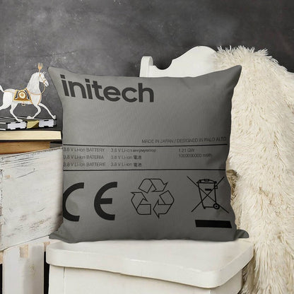 Swollen Battery Linen Throw Pillow Cover