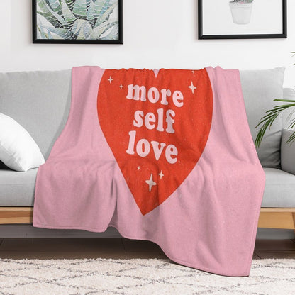 More Self Love {Pretty in Pink & Retro Red) Throw Blanket