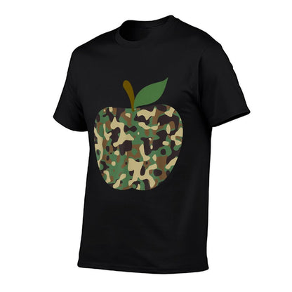 Camo Apple First Day Of School Teaching Team T-Shirt