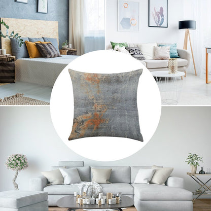 Burn Blue Rust - Alternative II Linen Throw Pillow Cover