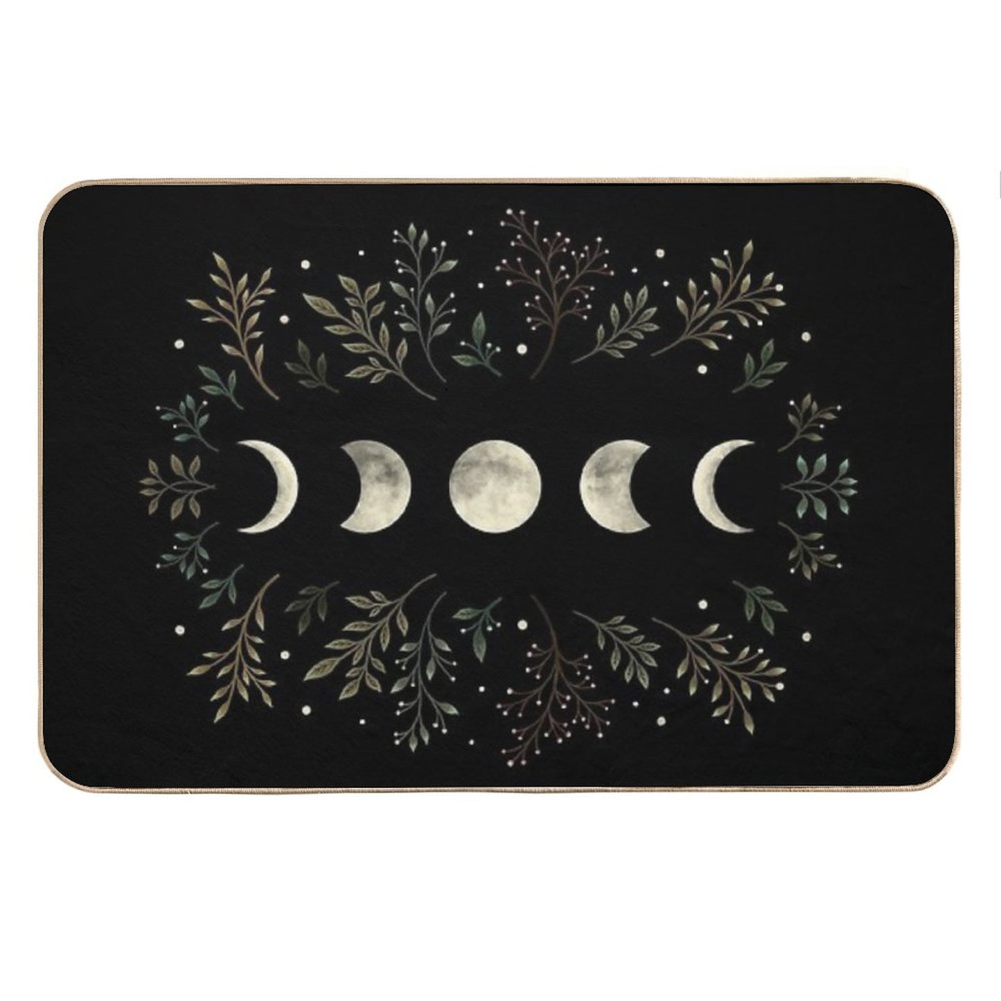 Moonlit Garden-Olive Green Bath Mat