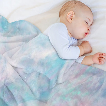 Iridescent Marble Throw Blanket