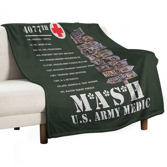 Mash TV Show Signpost Throw Blanket