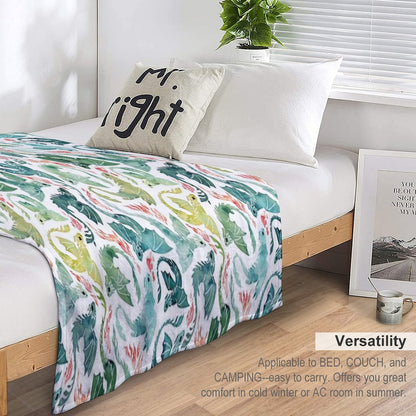 Dragon Fire Turquoise & Green Throw Blanket