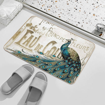 Peacock Jewels Bath Mat