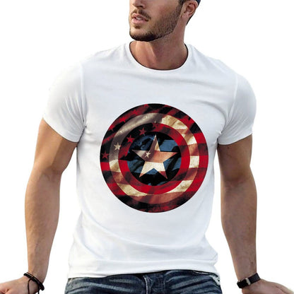 Marvel Captain America Avengers Shield  Polyester Blend T-Shirt