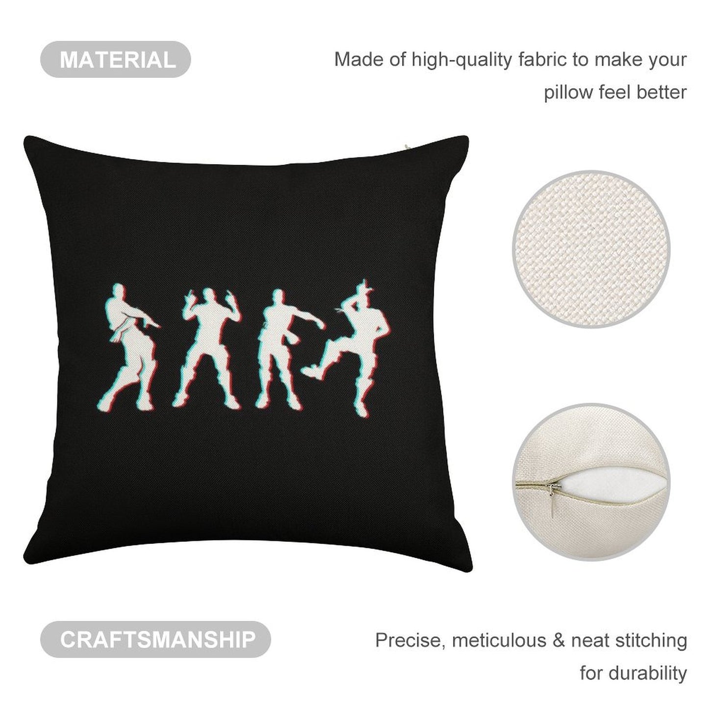 Battle Royale Victory Dance Cool Justice Dance Linen Throw Pillow Cover