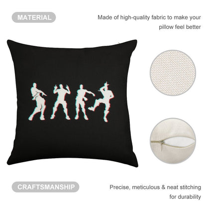 Battle Royale Victory Dance Cool Justice Dance Linen Throw Pillow Cover