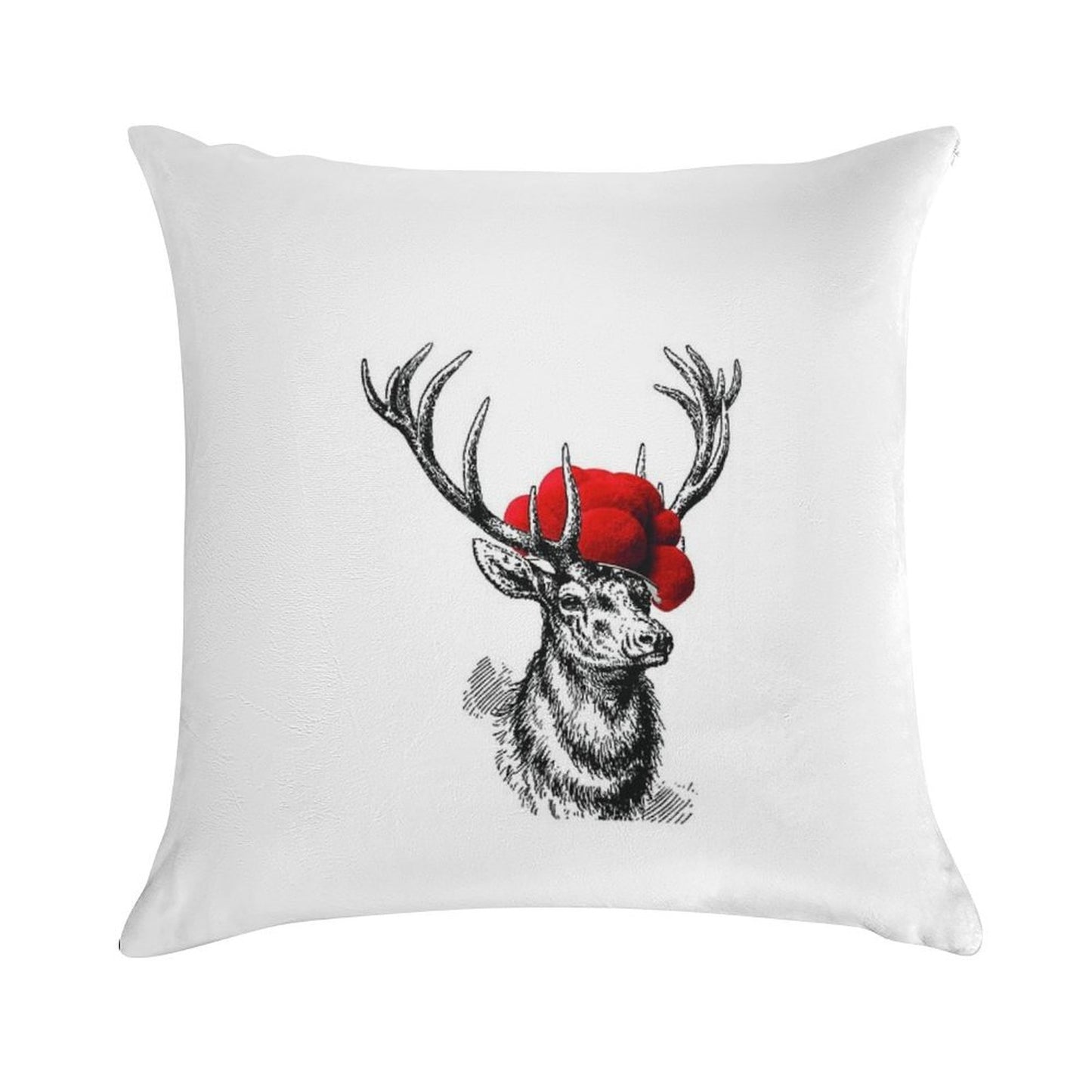 Deer with A Pollen Hat Soft Style Accent Throw Pillow