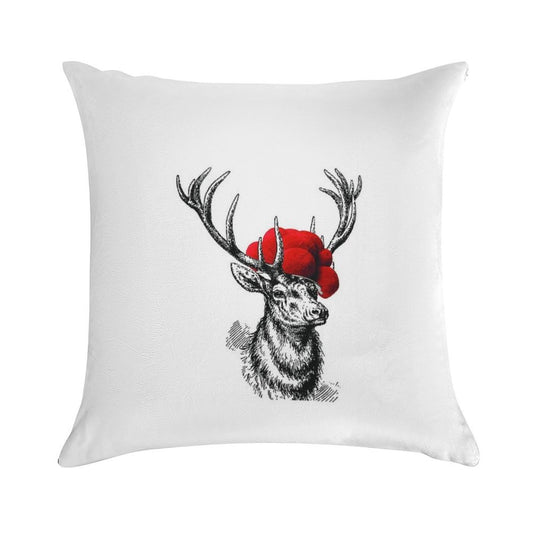 Deer with A Pollen Hat Soft Style Accent Throw Pillow