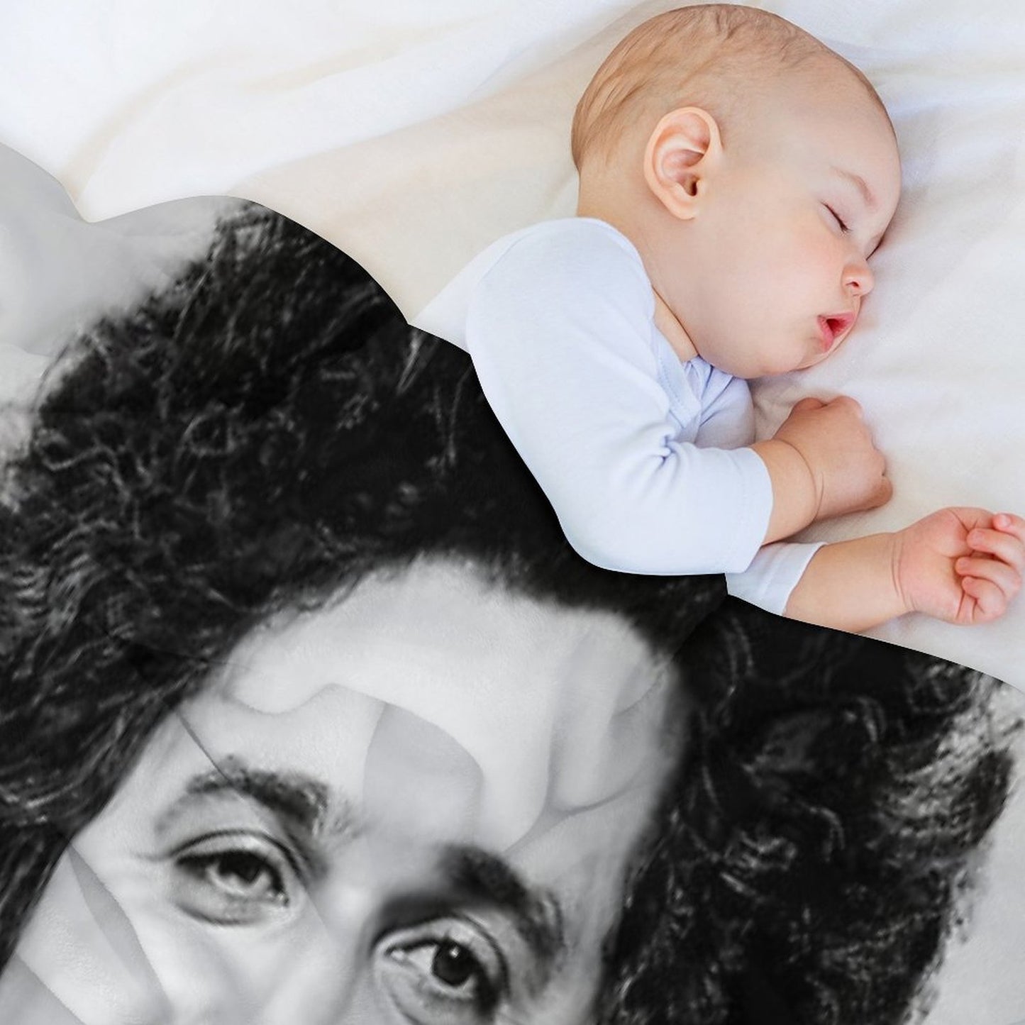 Freddy Fender BW Throw Blanket